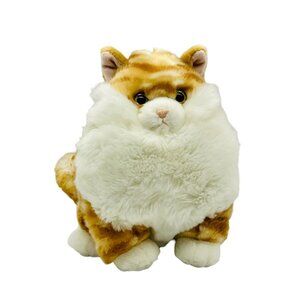 Aurora World Fat Cats Butterball Tabby Plush Stuffed Animal Ginger Orange 9.5”